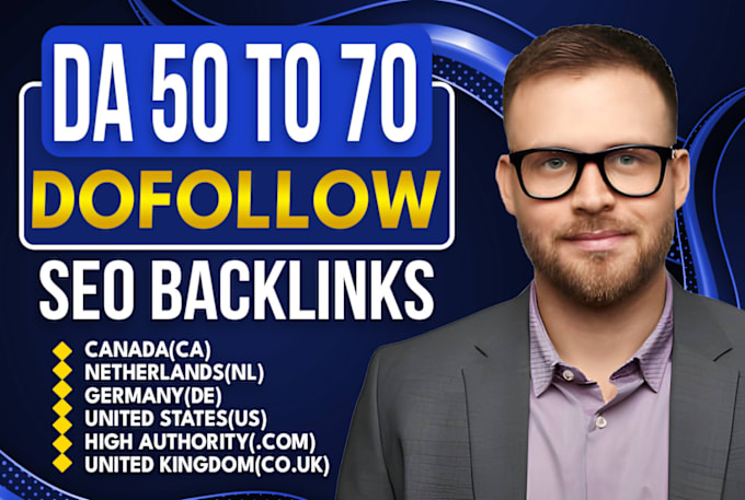 Gig Preview - Do authority da50 canada ca, german de, dutch, US, UK SEO backlinks