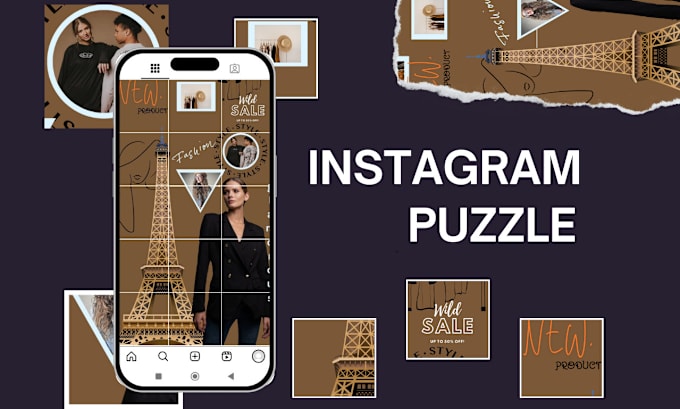 Bestseller - create a professional instagram puzzle feed or grid