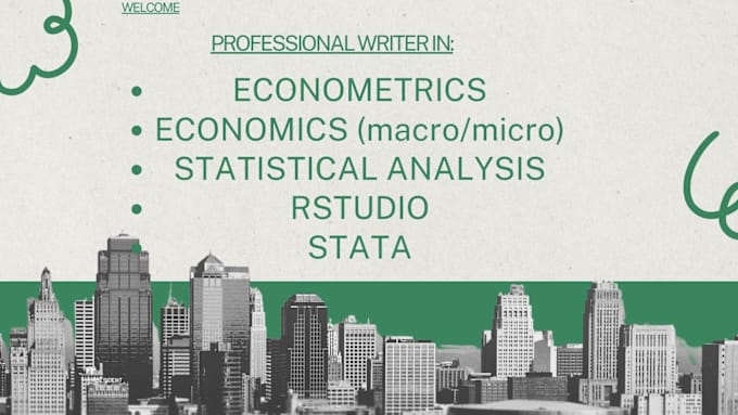 Gig Preview - Do econometrics, economics project with stata, rstudio