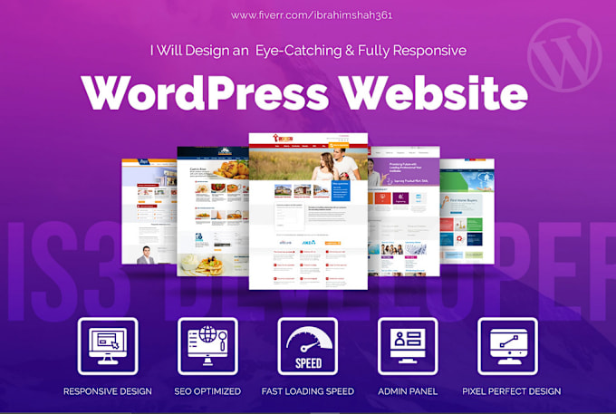 Gig Preview - Create, build, revamp wordpress website design, redesign website development