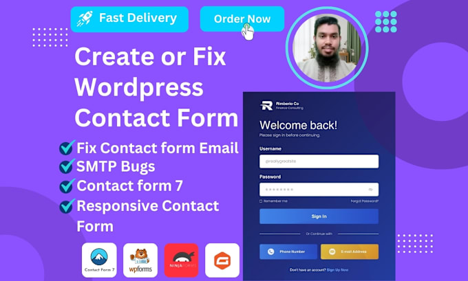 Gig Preview - Create contact form or fix wordpress contact form issues