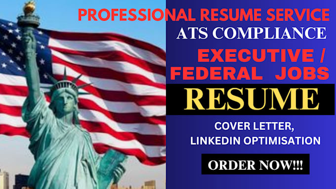 Gig Preview - Write ats compliance executive or federal USA jobs resume