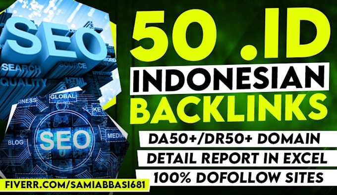 Gig Preview - Do high da DR indonesian id contextual SEO backlinks