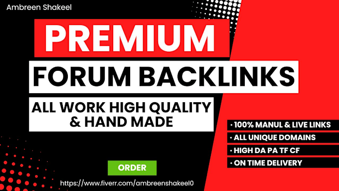 Gig Preview - Create premium forum backlink with high da pa tf cf