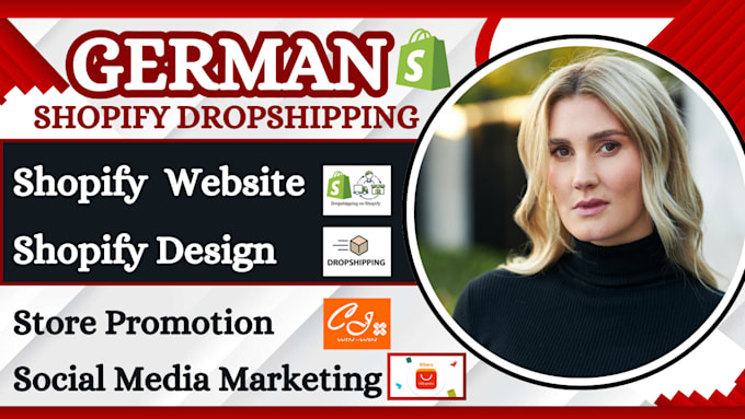 Gig Preview - Create german shopify store, shopify dropshipping store design shopify website