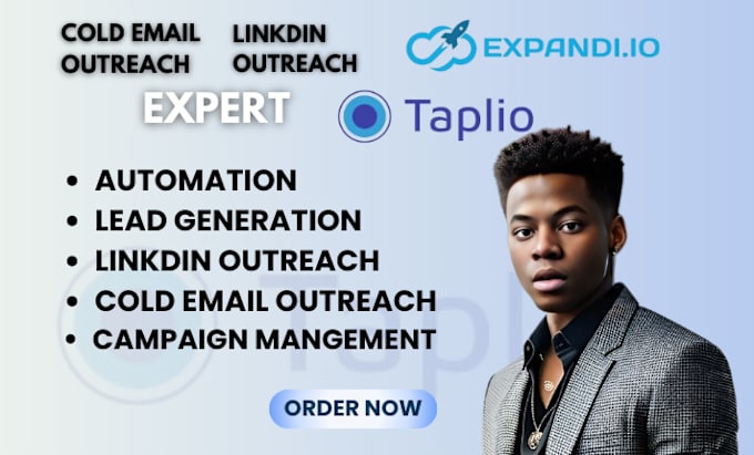 Gig Preview - Do cold email outreach linkedin outreach on expandi io skylead, and taplio