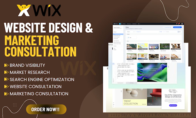 Gig Preview - Design or redesign wix website wix online store wix website design