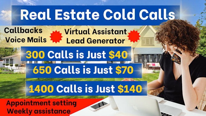 Gig Preview - Do USA and canada real estate cold calling