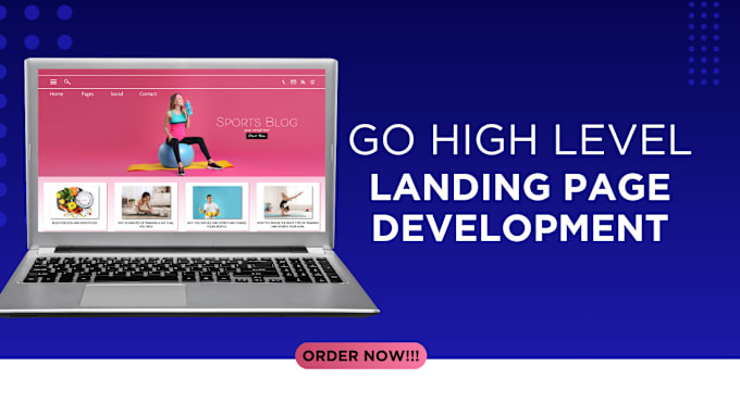 Gig Preview - Build gohighlevel website, go high level sales funnel, ghl landing page ghl a2p