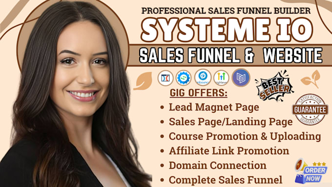 Bestseller - do sales funnel, systeme io, clickfunnels, sales funnel, systeme io landing page