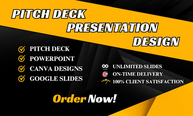 Gig Preview - Design or redesign powerpoint presentation, investor pitch deck, google slides