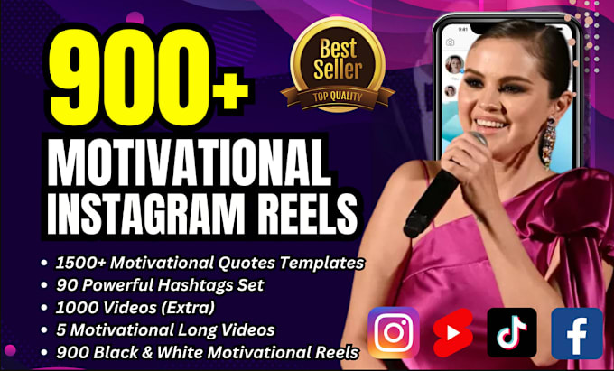 Gig Preview - Create 1000 motivational reels for instagram, youtube