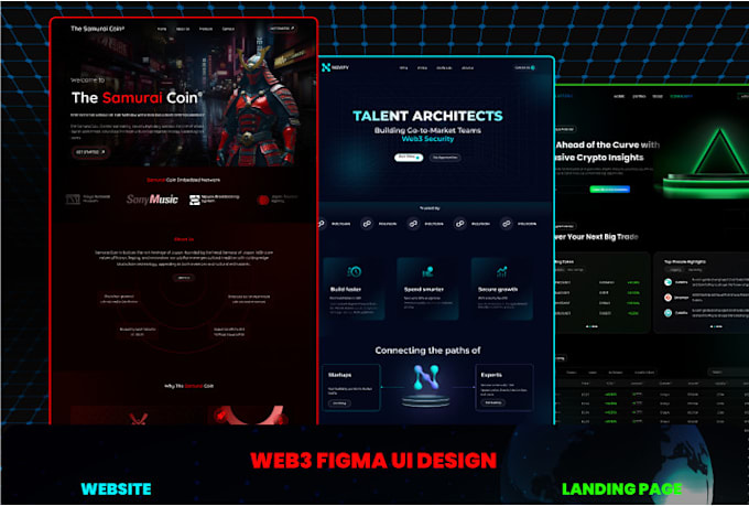 Gig Preview - Design responsive crypto and web3 landing page in figma and webflow