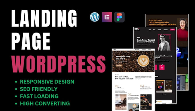 Gig Preview - Design landing page for your coffee shop