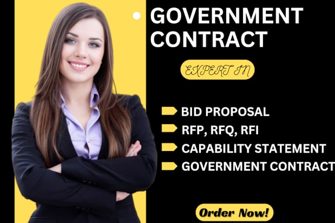 Gig Preview - Write rfp rfp do government contract bid proposal grant proposal