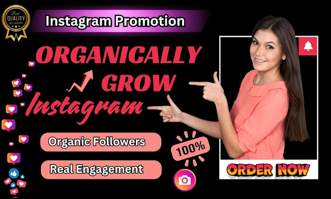 Gig Preview - Organically grow instagram and instagram promotion for organic growth