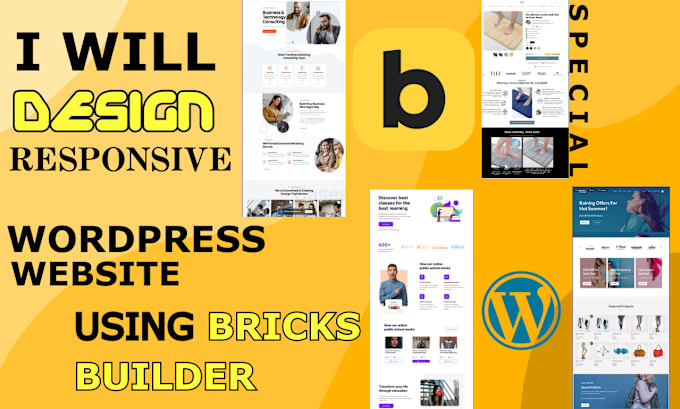 Gig Preview - Design responsive wordpress website using bricks builder