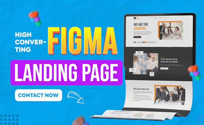 Gig Preview - Do figma landing page, saas landing page, website mockup, website redesign figma