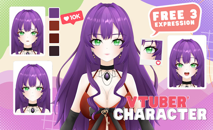 Gig Preview - Design live2d vtuber model ready to rig for vtube studio and twitch stream