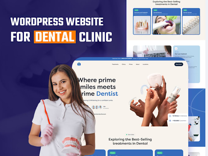 Gig Preview - Design medical healthcare website and dental clinic websites in wordpress