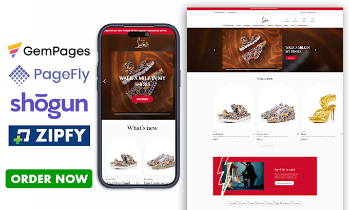 Gig Preview - Create shopify store landing page with gempages replo pagefly shogun zipfy