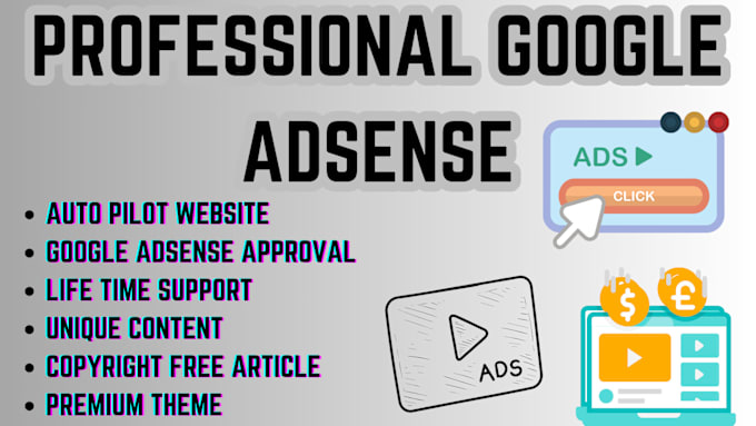 Gig Preview - Make google adsense approval adsense auto website SEO article arbitrage website