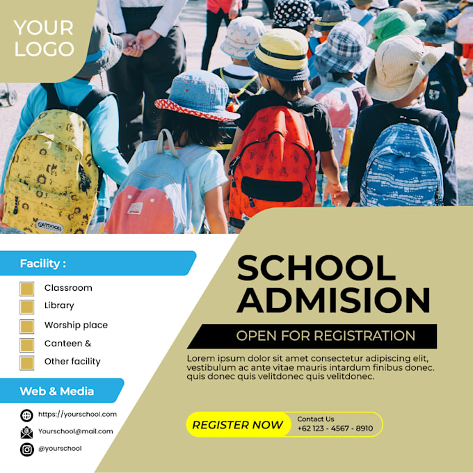 Gig Preview - Design flayer for junior school admission