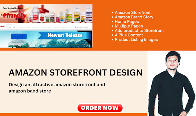 Gig Preview - Design attractive amazon storefront, amazon brand store, and ebc a plus content