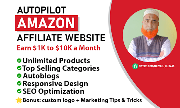 Gig Preview - Create autopilot amazon affiliate website for passive income with autoblog