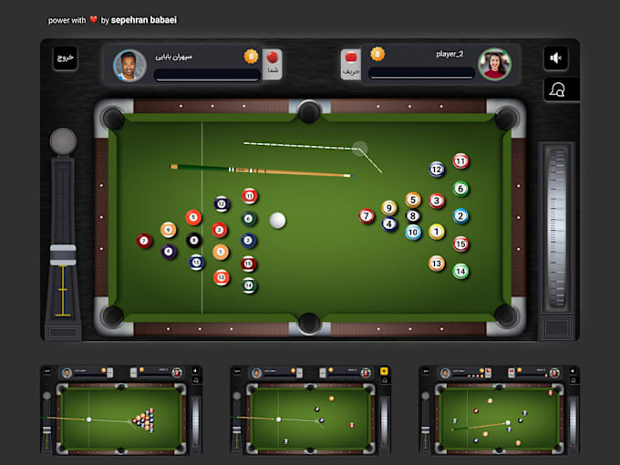 Gig Preview - 8 ball billiard and snookers multiplayer unity game, pool game, cheese, slot