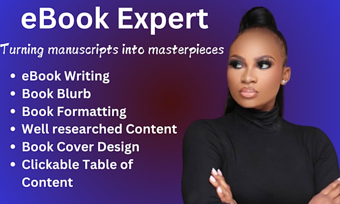 Gig Preview - Ebook ghostwriter, amazon KDP publishing book formatting ebook layout design