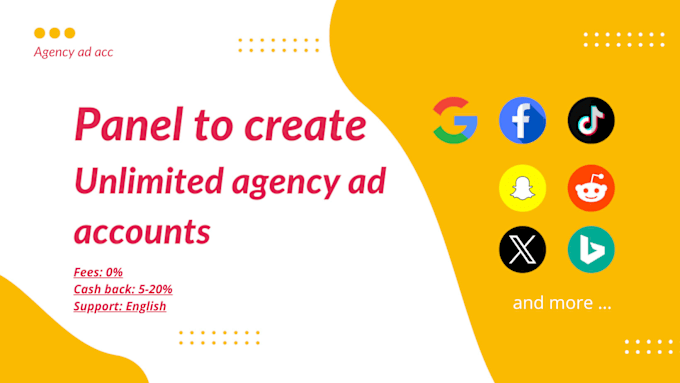 Gig Preview - Create a panel to create your agency ad account