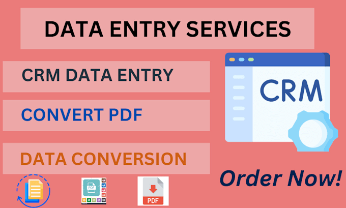 Gig Preview - Crm data entry, convert PDF, quick task