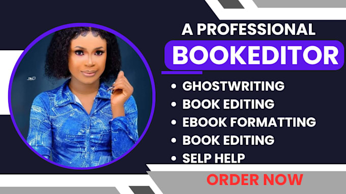 Gig Preview - Do ghostwrite 50k words seif help book, book editing for ebook ghostwriting