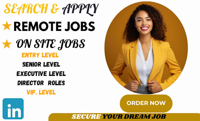 Gig Preview - Do job application, job search, remote jobs, apply for jobs and job hunting