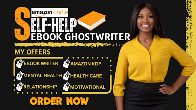 Gig Preview - Write self help ebook, amazon kindle book, mental health, ebook writer, journal