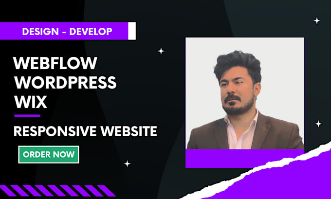 Gig Preview - Design or redesign webflow wix wordpress websites