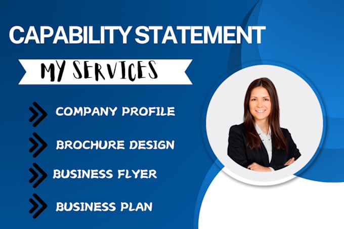 Gig Preview - Design an effective federal government capability statement, business card