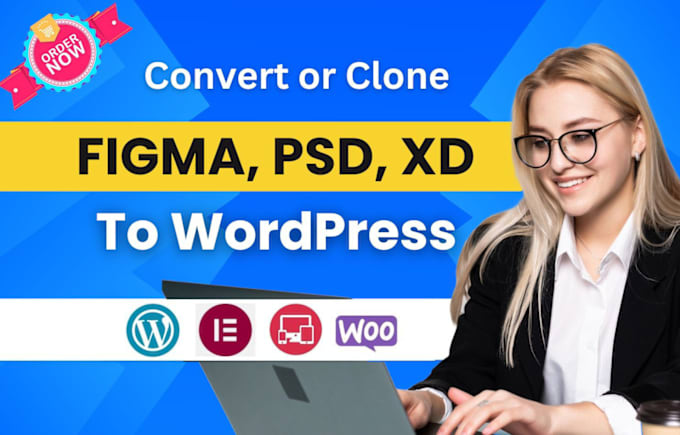 Gig Preview - Clone convert xd, psd, html, figma to wordpress website using elementor pro