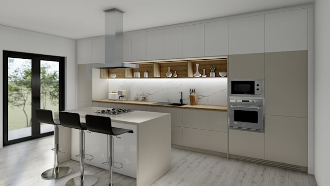 Gig Preview - Design your kitchen in 3d and render