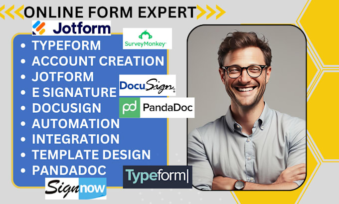 Gig Preview - Convert pdf to fillable form fillable esigning jotform docusign signnow