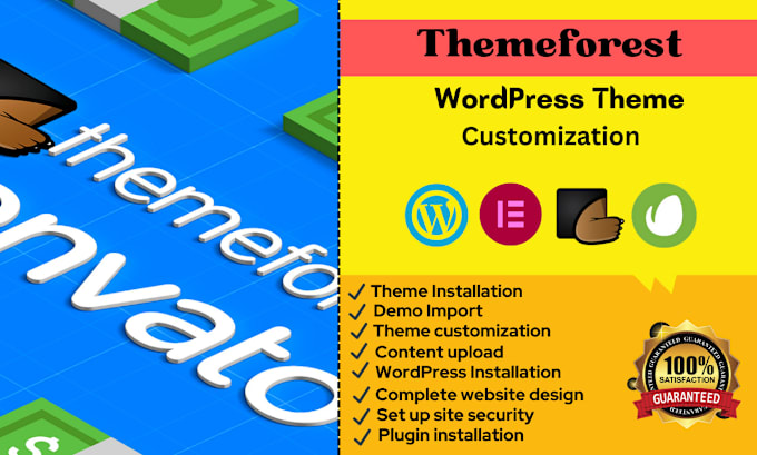 Gig Preview - Customize themeforest wordpress theme or create ecommerce and blog websites