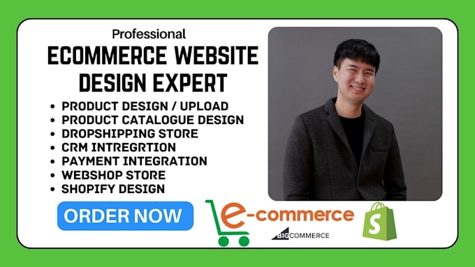 Gig Preview - Do ecommerce, shopify dropshipping, webshop,  woocommerce wordpress, bigcommerce