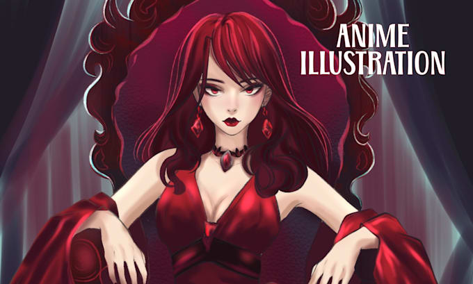 Gig Preview - Draw beautiful anime or game character art illustration