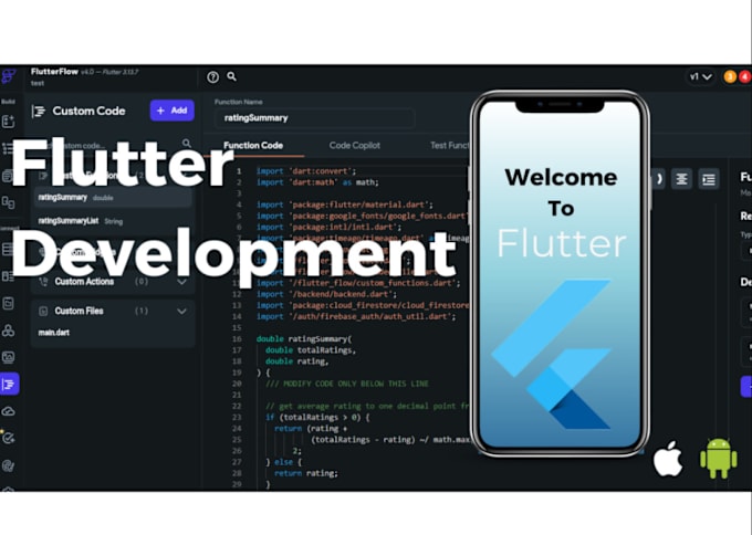 Gig Preview - Do flutter flow frontend app design, app developer, drapcode,dart,draftbit,softr