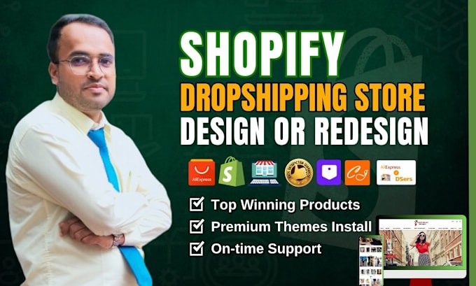 Bestseller - build shopify store design and redesign shopify dropshipping store