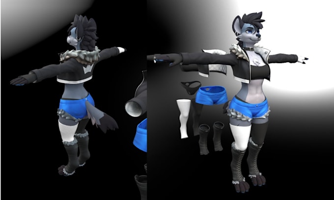 Gig Preview - Create custom 3d  furry avatar,fursona,furry nsfw for vrchat gaming