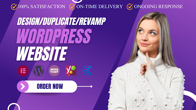 Gig Preview - Design, redesign, rebuild, duplicate, clone, copy, revamp wordpress website blog