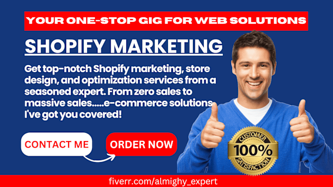 Gig Preview - Boost shopify sales, complete shopify marketing, shopify store promotion manager