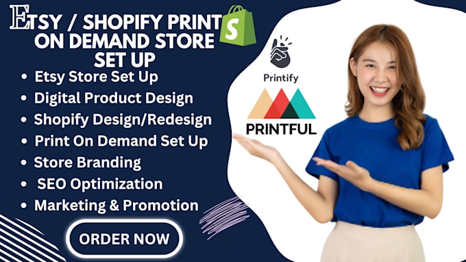 Gig Preview - Redesign shopify etsy shop etsy SEO set up shopify etsy print on demand